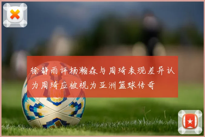 徐静雨评杨瀚森与周琦表现差异认为周琦应被视为亚洲篮球传奇